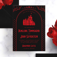 Casamento do Castelo Negro Vermelho com Arte Gótic