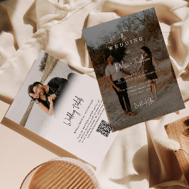 Convite Casamento do código QR de Foto do Script Minimalis
