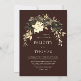 Convite Casamento do Código QR do Chocolate Romântico Escu