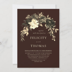 Convite Casamento do Código QR do Chocolate Romântico Escu