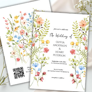 Convite Casamento do Código QR do Jardim das Pradarias Rus