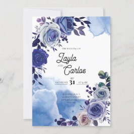 Convite Casamento do Código QR do Rico Real Elegante do Ro