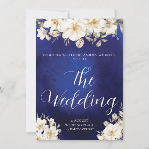 Convite Casamento do Código QR do Rico Real Elegante do Ro