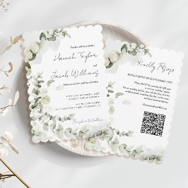 Convite Casamento do Código QR Eucalyptus