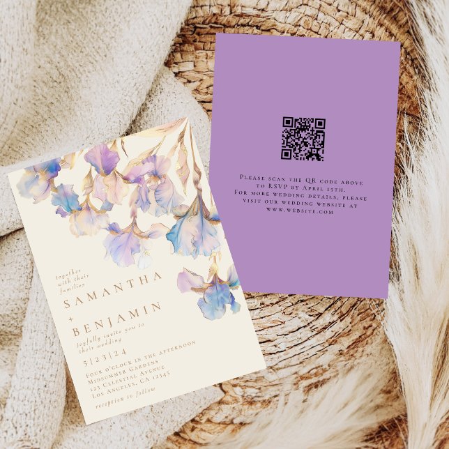 Convite Casamento do Código QR Iris Ilegante (Criador carregado)