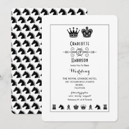 Convite Casamento do Conselho King and Queen Chess