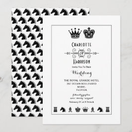 Convite Casamento do Conselho King and Queen Chess