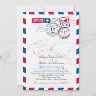 Convite Casamento do Coração da San Diego & Germany Airm