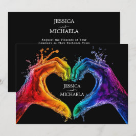 Convite Casamento do Coração do Orgulho 🌈 ❤️ LGBTQ