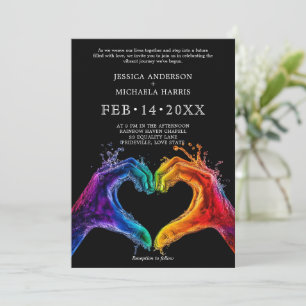 Convite Casamento do Coração do Orgulho 🌈 ❤️ LGBTQ