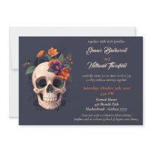 Casamento do crânio Floral 3D elegante