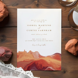 Convite Casamento do Deserto Cores Terracotta Southwest