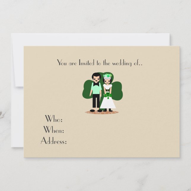 Convite Casamento do Dia de São Patrício (Frente)