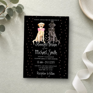 Convite casamento do dia dos namorados do retriever labrad