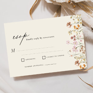 Convite Casamento do Jardim de Belas-flores Selvagens Boho