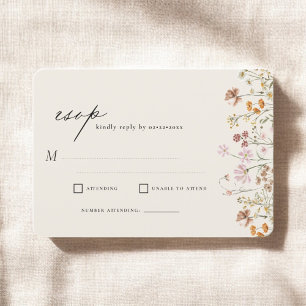 Convite Casamento do Jardim de Belas-flores Selvagens Boho