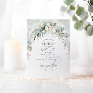 Convite Casamento do Jardim de Verão com arco verde boêm