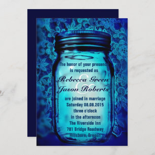 Convite casamento do lace mason jar do lace country