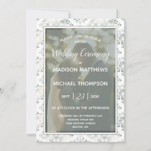 Convite Casamento do Livestream do Casamento Virtual de Se