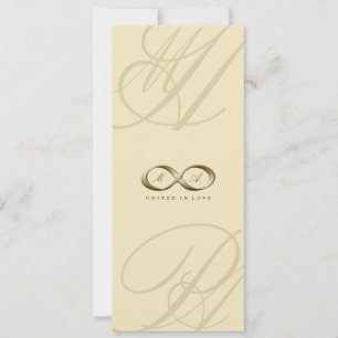 Convite Casamento do logotipo do Clasp Infinity Love