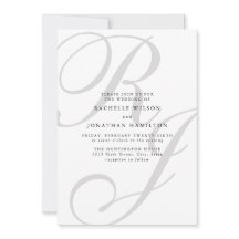 Casamento do Monograma Branco Preto com Foto Mínim