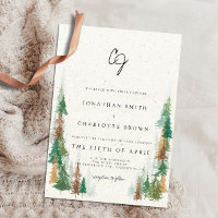 Casamento do Monograma da Floresta Russa e Montanh