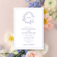 Casamento do Monograma de Leafy Crest Modern Periw