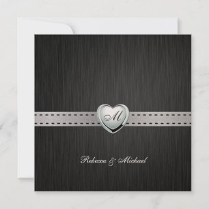 Convite Casamento do Monograma Elegante (com redação)