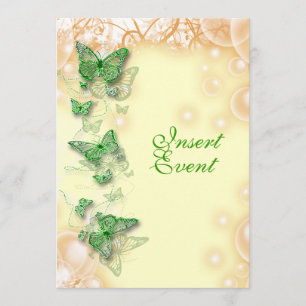 Convite casamento do noivado de aniversário amarelo verde