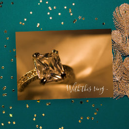 Convite Casamento do Noivado de Princesa Cut Diamond