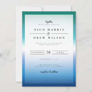 Convite Casamento do Orgulho Masculino da Gay Elegante