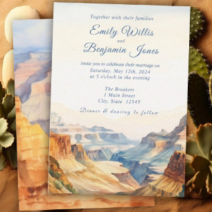 Convite Casamento do Parque Nacional do Deserto do Canyon 
