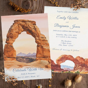 Convite Casamento do Parque Nacional do Southwest com Wate