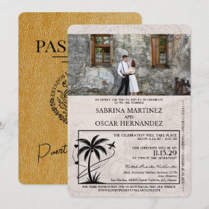 Convite Casamento do Passaporte Dourado Puerta Vallarta