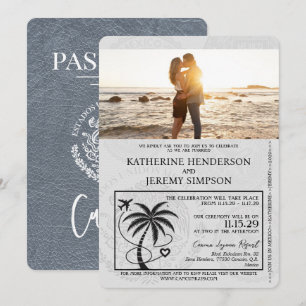 Convite Casamento do Passaporte Silver Cancun