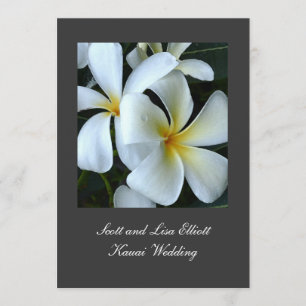 Convite Casamento do Plumeria de Kauai
