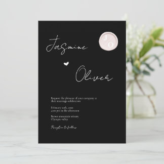 Convite casamento do selo de cera branca de fotografia per