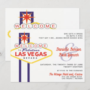 Convite Casamento do sinal de Las Vegas