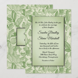 Convite Casamento do Tema da Vintage Verde-Oliva