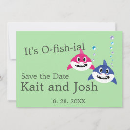 Convite Casamento do Tema de Peixes Engraçado Salve a data