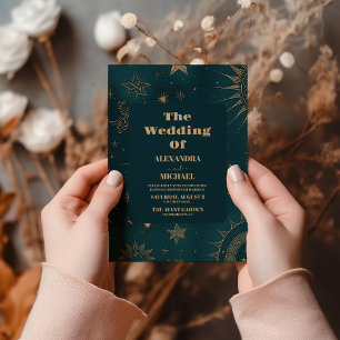 Convite Casamento do Universo Espacial Exterior da Galáxia