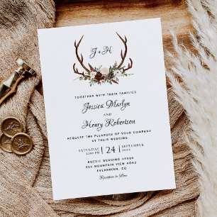 Convite Casamento dos Antadores Florais Russos Elegantes