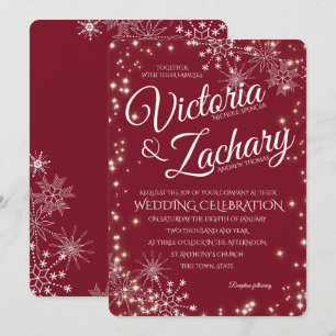 Convite Casamento dos flocos de neve e da faísca de