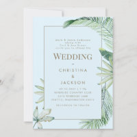 Casamento dos Pais Tropicais Icy Blue Greenery