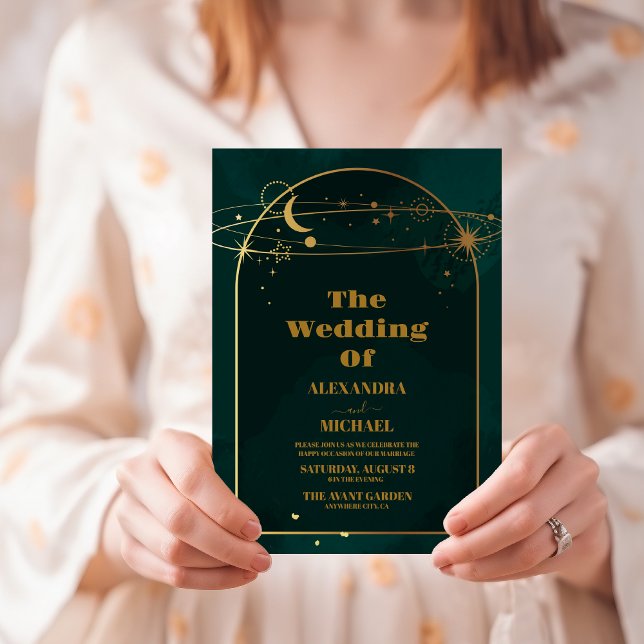 Convite Casamento dos Sonhos Galáxia Estelar Espaço Estrel (Criador carregado)