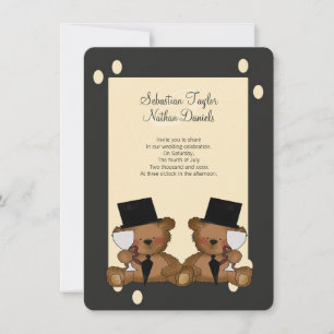 Convite Casamento dos Ursos de Teddy