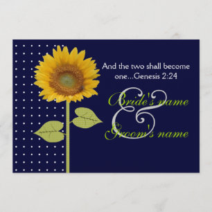 Convite Casamento Dotted Sunflower 3