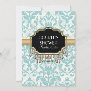 Convite Casamento dourado afligido envelhecido do olhar de