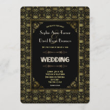 Casamento | Dourado Black Roaring 20s Art Deco