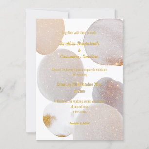 CONVITE CASAMENTO DOURADO BRANCO ABSTRATO MARBLE ELEGANTE
